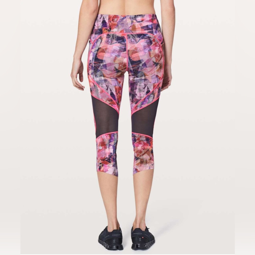 NWOT Lululemon On Pace Crop *21" Sun Dazed Multi Pink - Picture 1 of 9